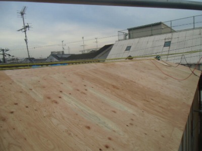 下地コンパネ貼り