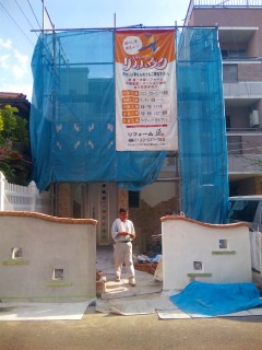 エクステリア施工中