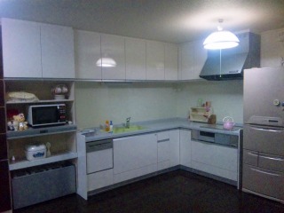 Ｌ型キッチン完成