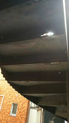 鉄骨らせん階段施工前