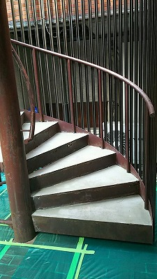 鉄骨らせん階段施工前