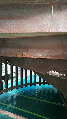 鉄骨らせん階段施工前