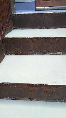 鉄骨らせん階段施工前