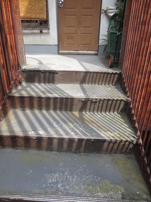 鉄骨らせん階段施工前