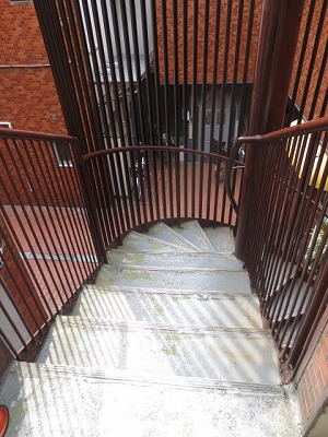 鉄骨らせん階段施工前