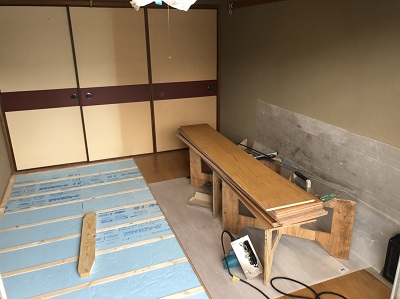 畳からフローリング張替え