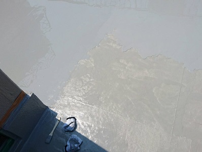 屋上バルコニー ウレタン塗膜防水通気工法