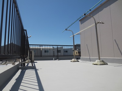 屋上バルコニー ウレタン塗膜防水通気工法