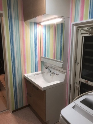 LIXIL 洗面化粧台 ピアラ 京都府綾部市　H様邸