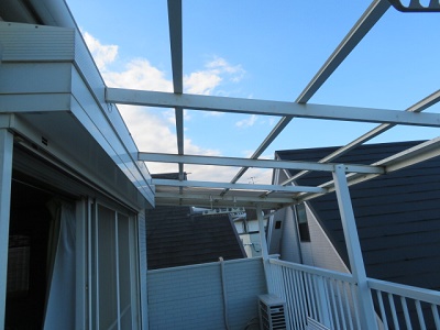 波板貼り替え工事 大阪市西成区　O様邸