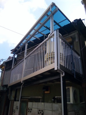 アルミテラス・手摺り付バルコニー