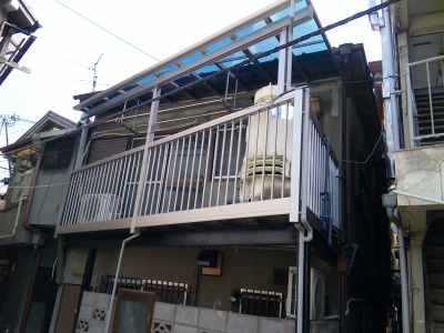 アルミテラス・手摺り付バルコニー