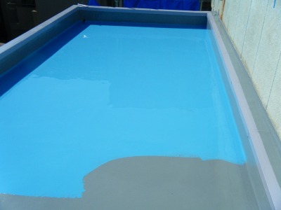 ウレタン樹脂塗布2回目状況