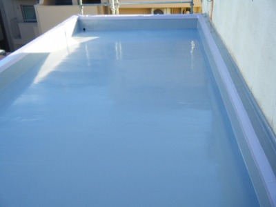 ウレタン防水通気緩衝工法完了