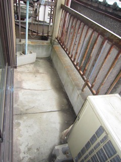 ベランダ防水施工前