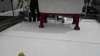 通気シート貼り