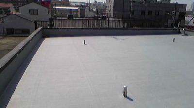 防水材上塗り　完成