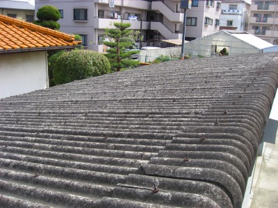 スレート屋根　施工前