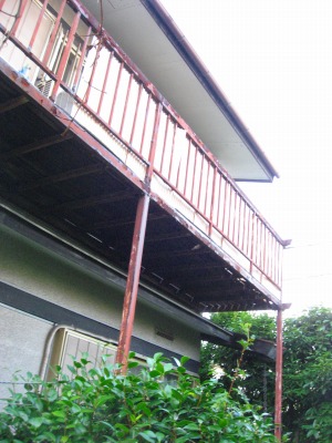 鉄骨バルコニー施工前