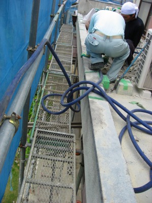 手摺り解体撤去