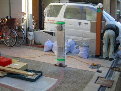 アップゲート柱設置