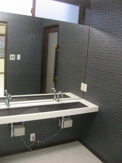 洗面化粧台施工後