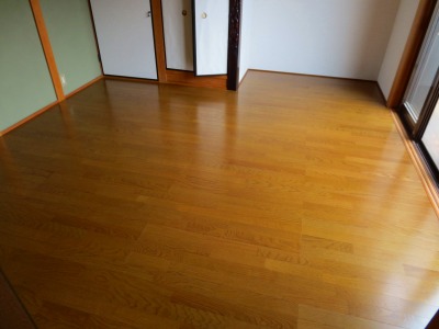 施工後フローリング貼り完成