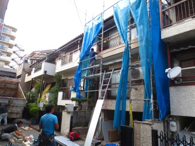 金属サイディング貼り