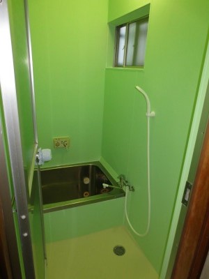 浴室パネルシート貼り