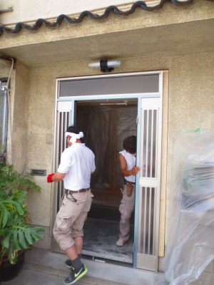 リフォーム玄関ドア固定